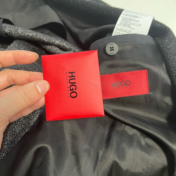 Hugo Boss Relaxed-fit Sparkle-effect Blazer Size 38R - Picture 9 of 12